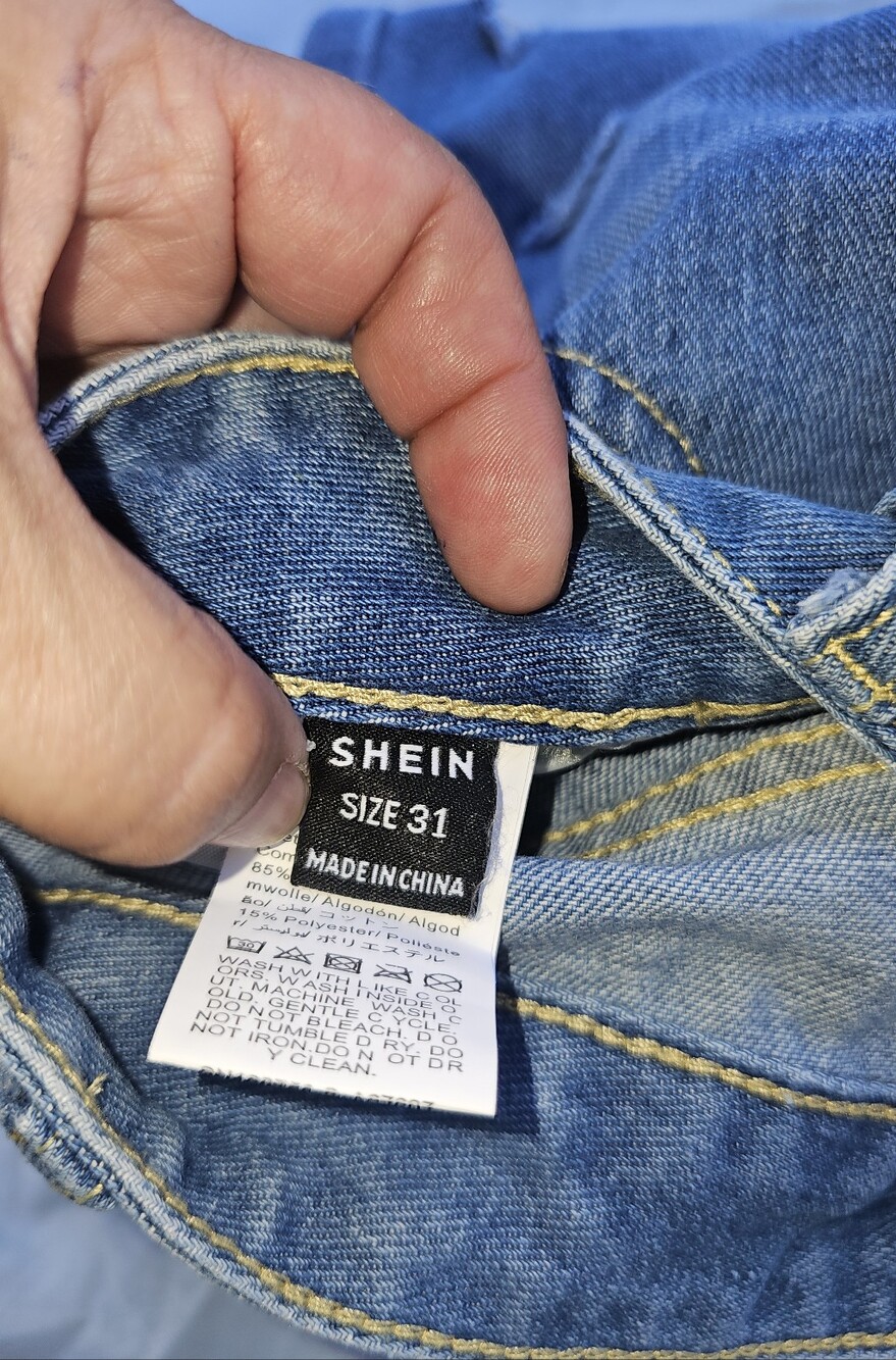 SHEIN Light Blue Men's Denim Shorts